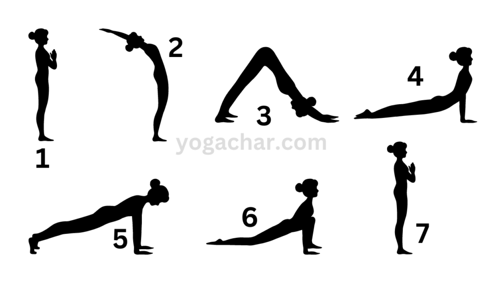 Sun Salutations (Surya Namaskar) Yoga At Home Step-by-Step Guide And ...